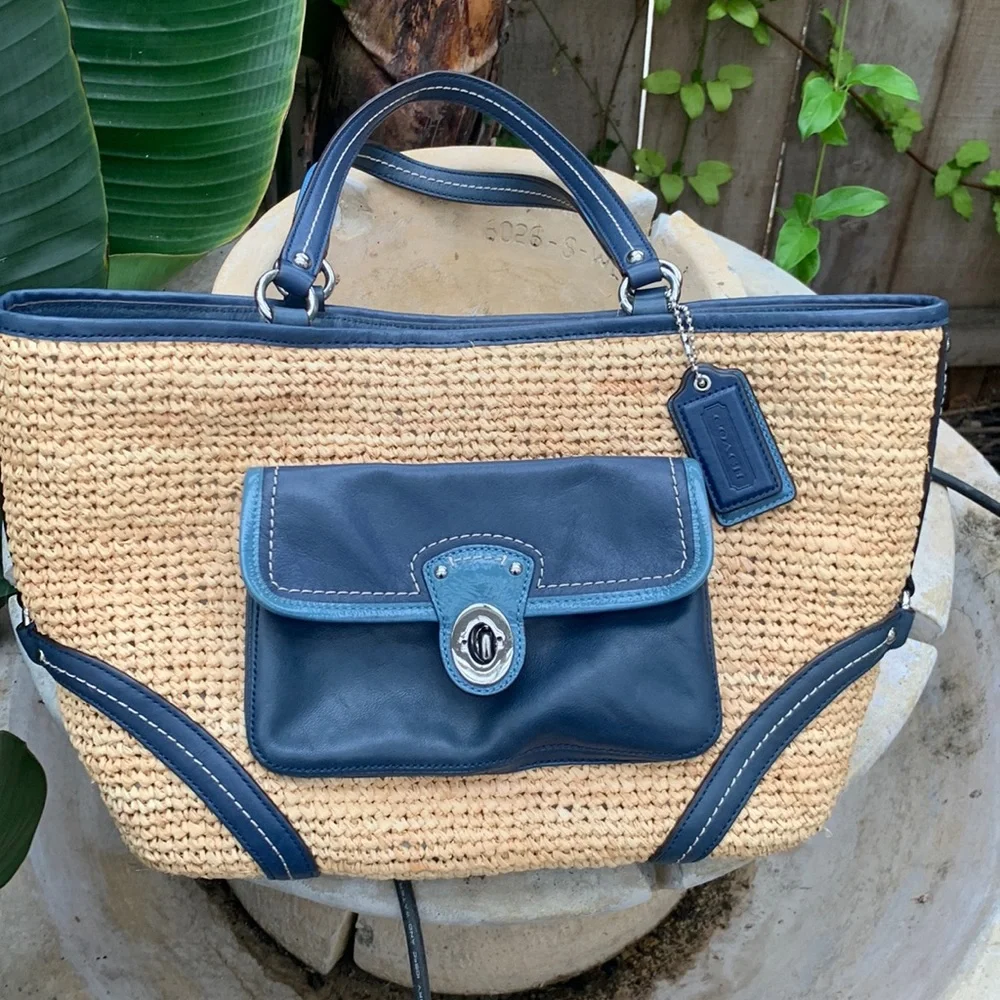 Coach woven bag in EUC!! - Picture 1 of 5
